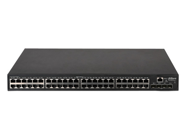 Switch Dahua DH-S5500-48GT4XF-E de 48 puertos 10/100/1000 Mbps, 4 puertos para fibra 10G.