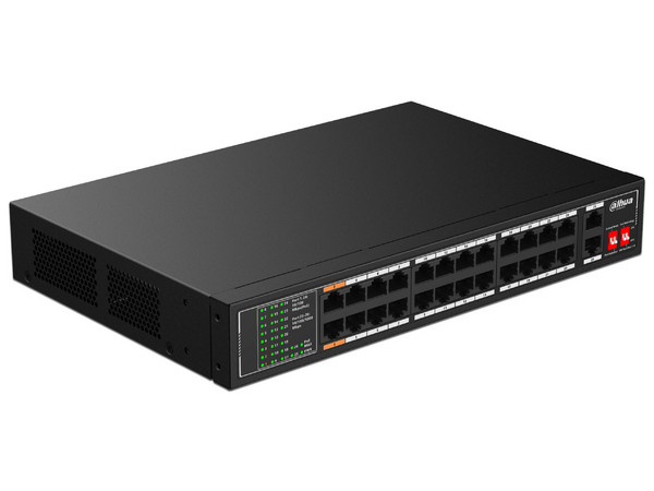 Switch PoE de 26 Puertos/ 190 Watts Totales/ 2 Puertos Uplink 10/100/1000/ Switching 8.8 Gbps/ Compatible con Standares:IEEE802.3a