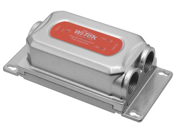 Extensor PoE Wi-Tek para Exterior, 1 Entrada PoE de 60W, 2 Salidas PoE de 30W, Protección IP68.