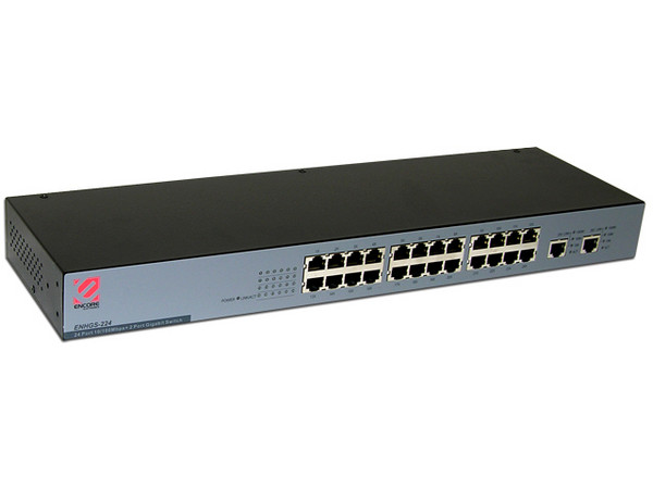 Switch ENCORE, Full duplex / Half duplex, 10/100 24 puertos + 2 Gigalan