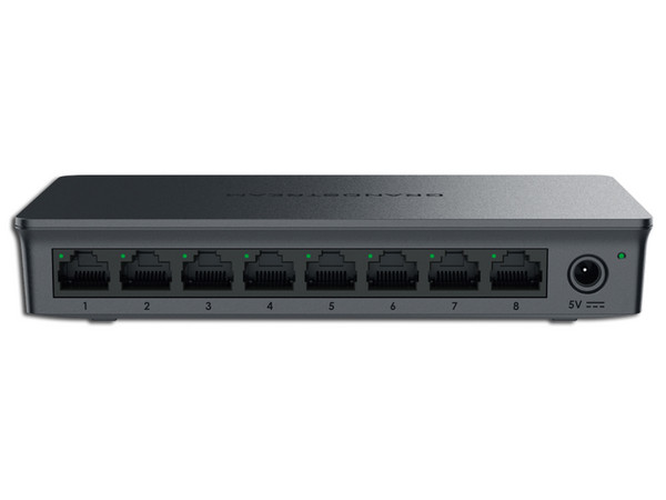 Switch No Administrable Grandstream GWN7701, 8 Puertos RJ-45 10/100/1000Mbps, Color Negro.