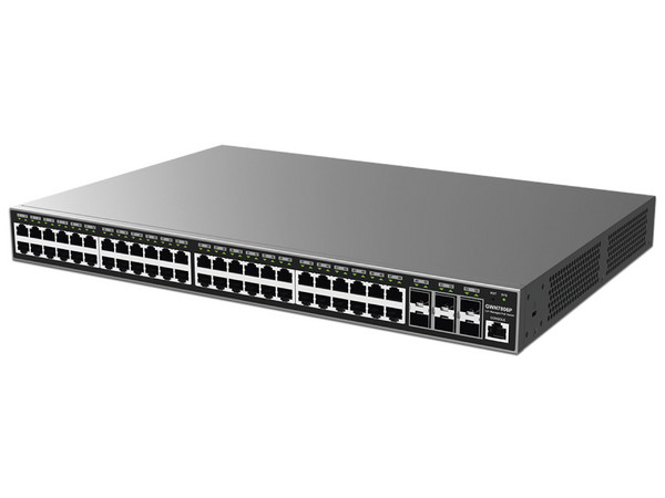 Switch Administrable Grandstream GWN7806P, 48 Puertos RJ-45 10/100/1000 Mbps, 6 Puertos SFP, Color Gris.