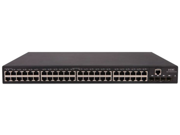 Switch H3C S5130S 52S EI L2, 48 Puertos BASE-T y 4 Puertos BASE X SFP Plus, 176 Gbps, 131 Mpps.