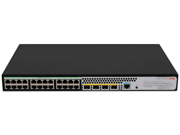 Switch H3C S5120V3 28S-PWR LI GL de 24 puertos PoE, 4 puertos combinados SFP Plus.