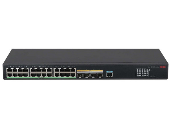 Switch H3C LS-5170-28S-EI-GL, 24 Puertos RJ-45 10/100/1000 Mbps, 4 Puertos SFP, Color Negro.
