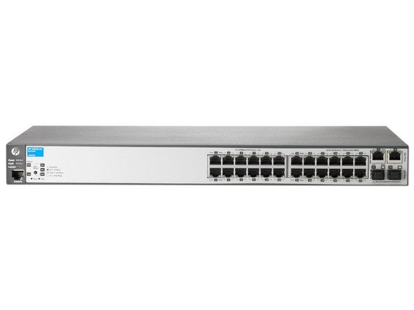 Switch conmutador HP 2620-24 de 24 puertos 10/100 de detección automática, 2 puertos 10/100/1000BASE-T y 2 puertos SFP.