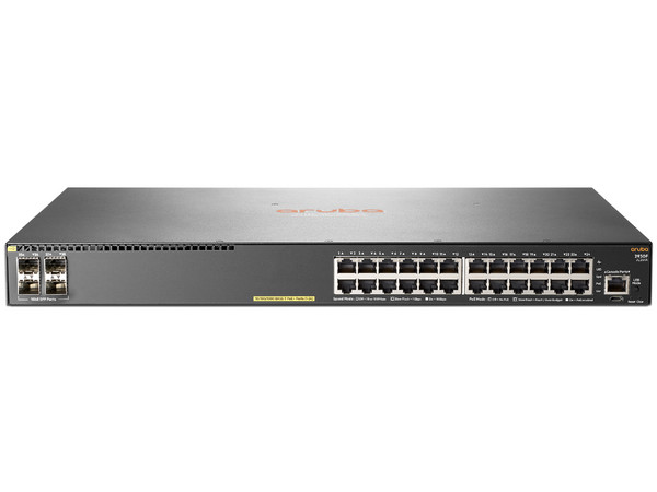 Switch Gigabit HP Aruba 2930F de 24 puertos 10/100/1000 Mbps, 2 puertos SFP, PoE.