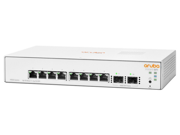 Switch Aruba Instant On 1930 HP de 8 puertos, 2 puertos SFP, 10/100/1000 Mbps