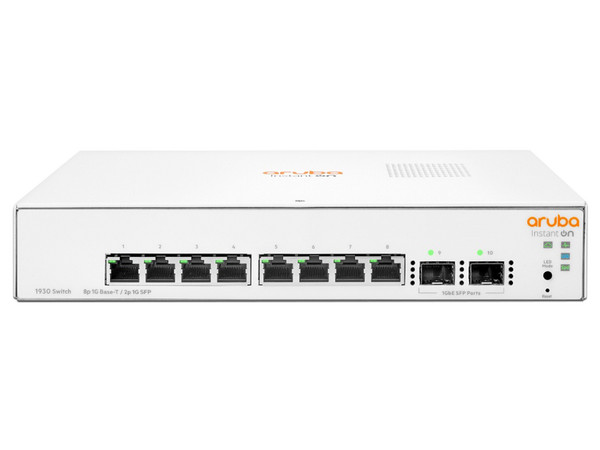 Switch Aruba Instant On 1930 HP de 8 puertos, 2 puertos SFP, 10/100/1000 Mbps