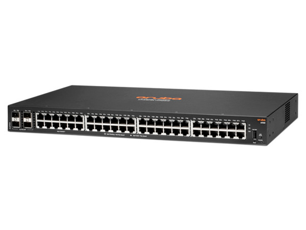 Switch Gigabit HP Aruba 6100 de 48 puertos 10/100/1000 Mbps, 4 puertos SFP.
