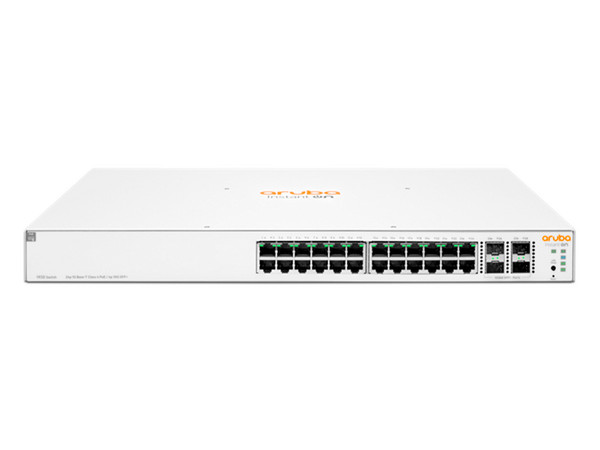 Switch HPE Aruba Instant On 1930 de 24 puertos 10/100/1000BASE-T y 4 puertos SFP+, PoE Clase 4.