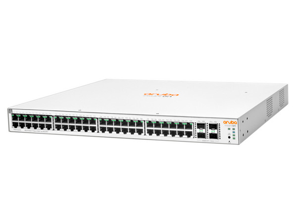 Switch HPE Aruba JL686B de 48 puertos RJ-45 10/100/1000 y 4 FP 1/10 GbE, PoE de 370W.