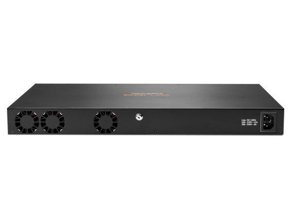 Conmutador Aruba 6200F, con 48 puertos de 1 GbE Clase 4 y 4 puertos SFP+, 740W, PoE.

