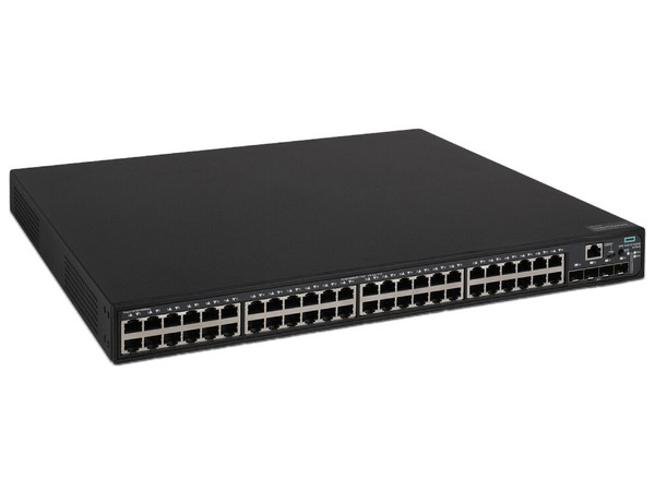Conmutador HPE FlexNetwork 5140 con 48 puertos 10/100/1000, y 4 puertos SFP+.