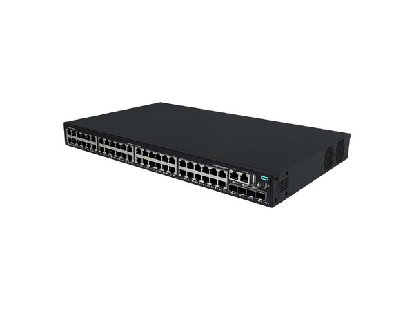 Switch HPE Networking CW 2150, 48 Puertos 10M/100M/1G PoE+, 4 Puertos SFP+ 1G/10G, 390W. Color Negro.
