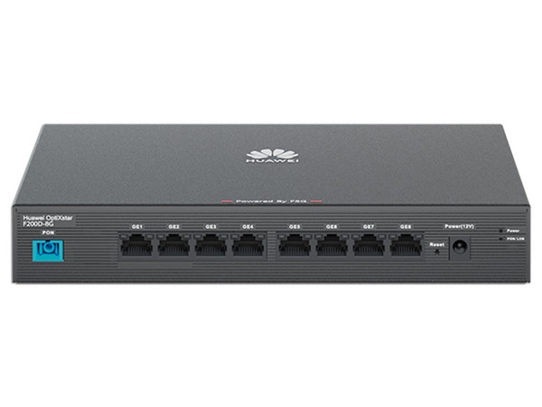 Switch Administrable Huawei OptiXstar F200D-8G de 8 puertos Gigabit Ethernet, y 1 puertos PON (SC/UPC), Administración en la nube.