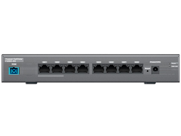 Switch Administrable Huawei OptiXstar F200D-8G de 8 puertos Gigabit Ethernet, y 1 puertos PON (SC/UPC), Administración en la nube.