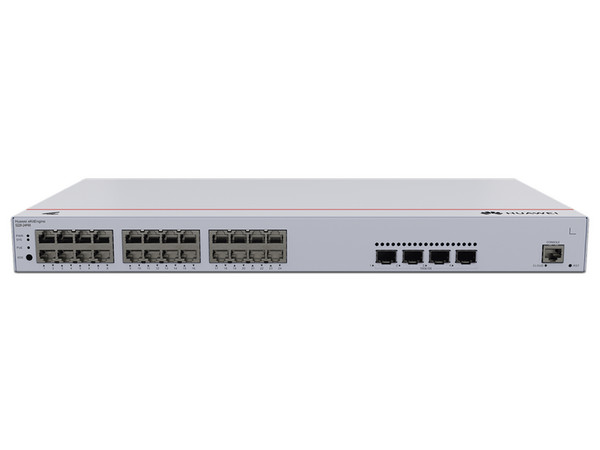 Switch Administrable Huawei S220-24P4X de 24 puertos Gigabit Ethernet PoE y 4 puertos SFP+ Uplink, 400W, Capa 2.