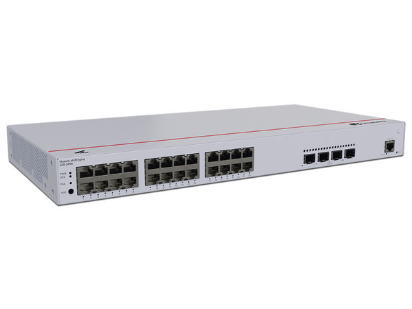 Switch Administrable Huawei S220-24P4X de 24 puertos Gigabit Ethernet PoE y 4 puertos SFP+ Uplink, 400W, Capa 2.