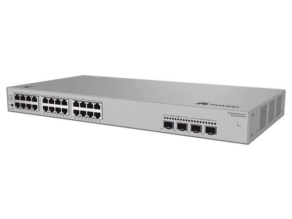 Switch De Acceso Administrable Capa 2, Huawei, 24 Puertos PoE+ Gigabit, 2 Puertos SFP 2.5 Gbps, 2 Puertos SFP+ 10 Gbps, PoE Perpetuo, Presupuesto PoE 400W, Sin Licenciamiento, Modelo S220S-24P4JX.