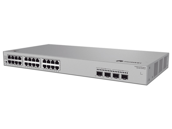 Switch Huawei S310S-24P4JX de 24 puertos PoE+ 10/100/1000Mbps, 2 puertos Uplink SFP, 2 puertos Uplink SFP+, Administración por la Nube, Capa 2+, 400W.