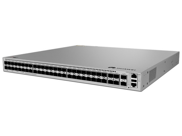 Switch Huawei Gigabit Administrable Capa 3, 48 Puertos SFP, 4 SFP+, 2 SFP+ 12GEU, iStack, Administración Nube Gratis.