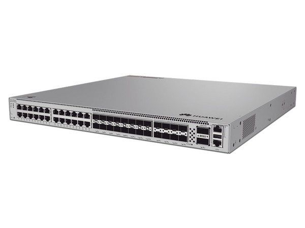 Switch Huawei Empresarial Core Híbrido de 24 puertos 10/100/1000 mbps, 16 Puertos SFP+ 10GE, 8 Puertos 25GE SFP28 y 2 Puertos 40/100GE QSFP28, Administrable en la Nube, Capa 3.
