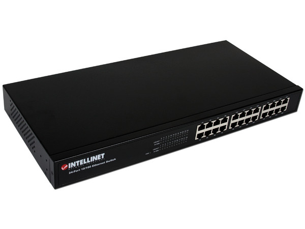 Switch INTELLINET de 24 Puertos 10/100Mbps, para montaje en Rack de 19