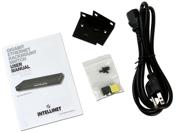 Switch INTELLINET Gigabit de 24 Puertos 10/100/1000 Mbps, para montaje en rack de 19