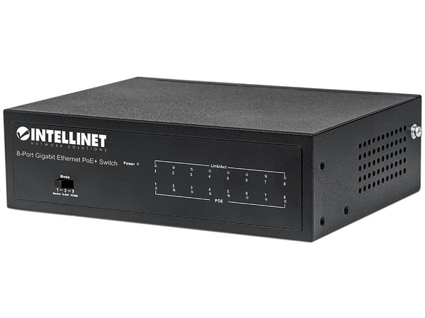 Switch Intellinet 561204 de 8 puertos 10/100/1000, PoE.