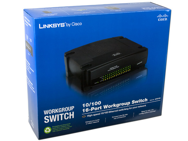 Switch Workgroup Linksys EZXS16W de 16 Puertos 10/100Mbps 
