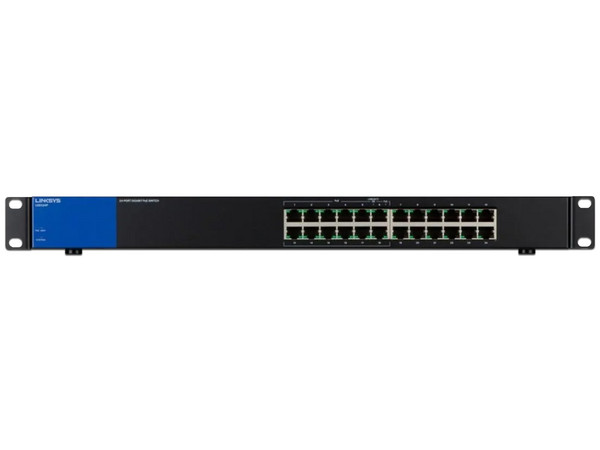 Switch Linksys LGS124P de 24 puertos Gigabit Ethernet, hasta 1000 Mbps, PoE+.