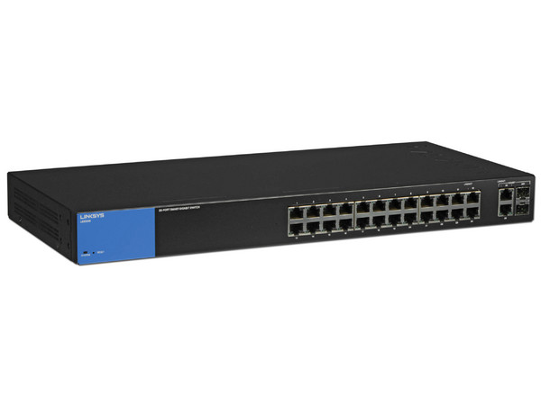 Switch Linksys LGS326 de 26 puertos Gigabit Ethernet.