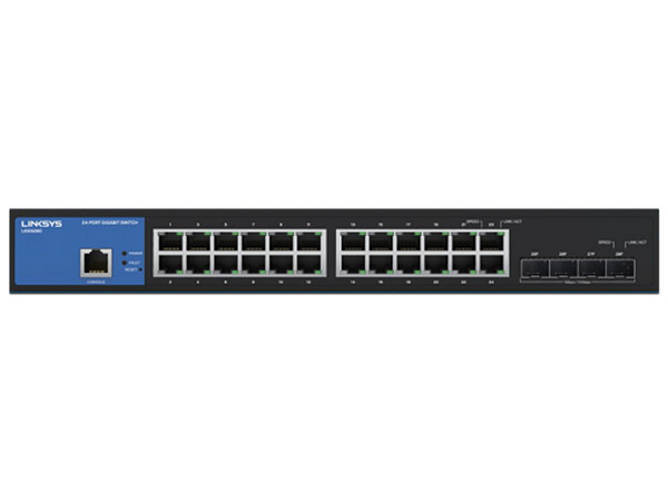 Switch Linksys LGS328C de 24 Puertos Gigabit Ethernet y 4 puertos 10G SFP+.