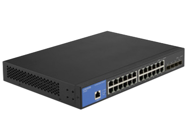 Switch Linksys LGS328C de 24 Puertos Gigabit Ethernet y 4 puertos 10G SFP+.