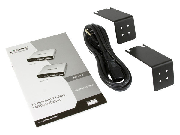 Switch Linksys SR224 de 24 puertos 10/100 full duplex para montaje en rack