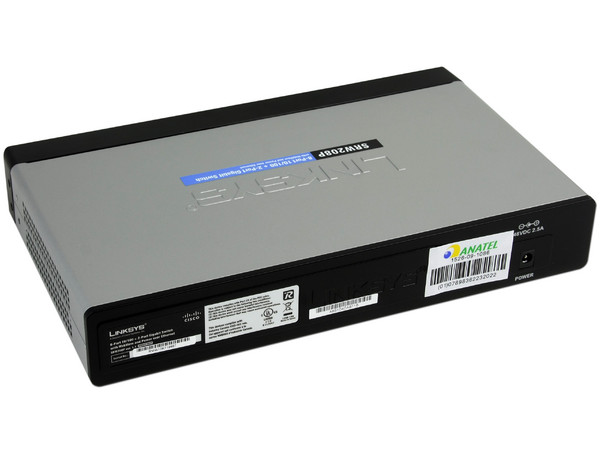 Switch Linksys SRW208P de 10 puertos (8 puertos 10/100, 2 puertos Gigabit y 2 miniGBIC combinados), WebView y PoE