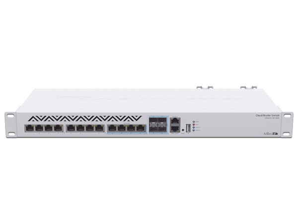 Switch Administrable MikroTik CRS312-4C+8XG-RM, 8 Puertos RJ-45 10/100/1000 Mbps, 4 Puertos SFP, Color Blanco.