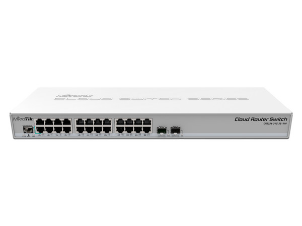 Switch Administrable MikroTik CRS326-24G-2S+RM, 24 Puertos RJ-45 10/100/1000Mbps , 2 Puertos SFP+, Color Blanco.