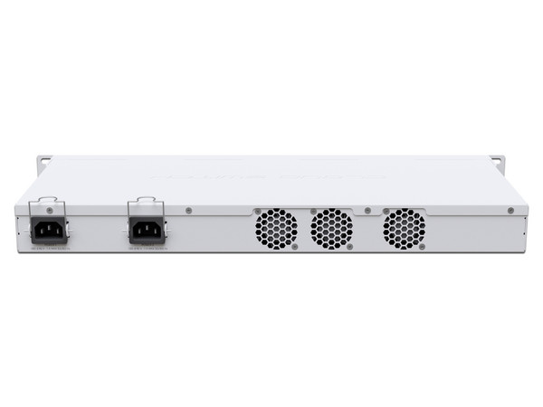 Switch Conmutador MikroTik CRS326-24S+2Q+RM, de 24 puertos RJ-45 SFP+ y 2 Puertos 40G QSFP+.