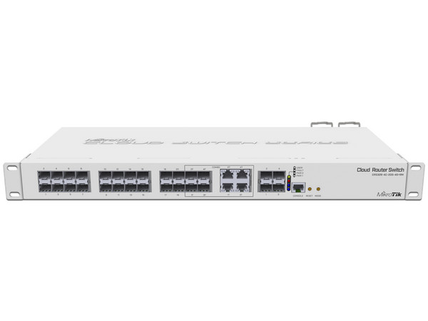 Switch  MikroTik CRS328-4C-20S-4S+RM, 20 Puerto RJ-45, 4 Puertos SFP, Color Blanco.