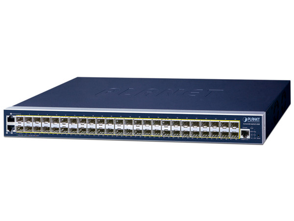 Switch Gigabit Planet GS-6320-46S2C4XR de 48 puertos 10/100/1000 Mbps, 4 puertos 10G SFP+ y 2 puertos Combo TP/SFP.