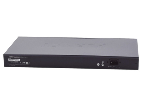 Switch No Administrable Gigabit Planet Technology GSW-2620VHP de 24 Puertos 10/100/1000 Mbps, 2 Puertos SFP 1000SX, PoE+, Color Negro.
