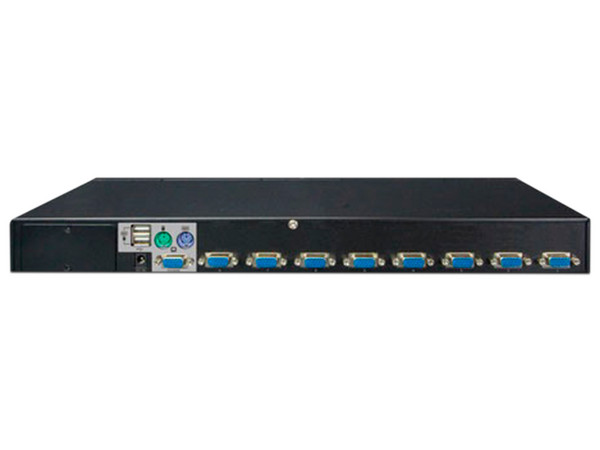Switch para Monitor KVM PLANET KVM-210-08 de 8 Puertos VGA, Permite el Acceso y Controla Hasta 8 Computadoras Desde Una Sola Consola (Teclado, Ratón y Monitor).