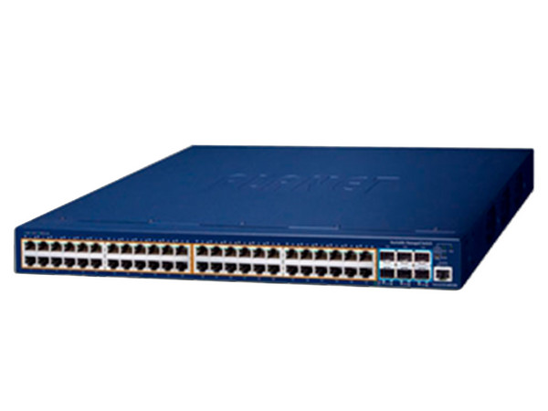 Switch Administrable Planet Technology SGS-6310-48P6XR, 48 Puertos RJ-45 10/100/1000 Mbps, 6 Puertos SFP+.