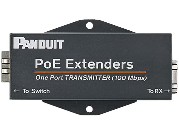 Receptor de PoE, PoE+ Panduit, Para Uso con Transmisor POEXTX1, Hasta 610 Metros, con Cable Cat5e o Cat6.