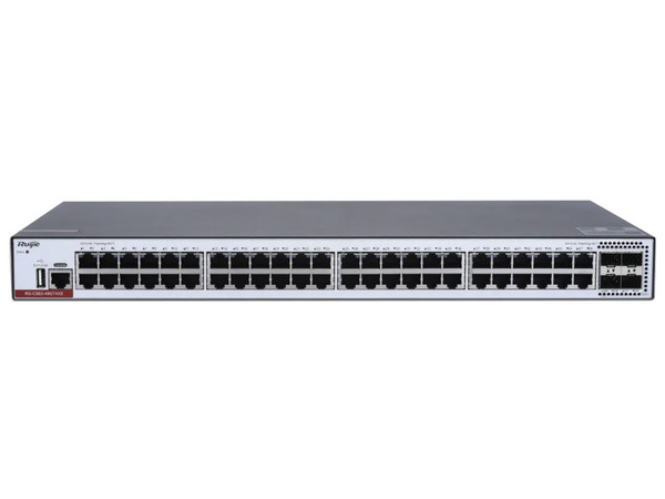 Switch Conmutador de capa 3 Ruijie RG-CS83-48GT4XS de 48 Puertos 100/1000Base-T, 4 puertos SFP+, PoE+.