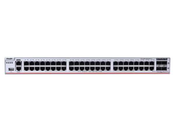 Switch Ruijie RG-CS85-48GT4XS-D, 48 Puertos RJ-45 10/100/1000 Mbps, 4 Puertos SFP+ 10GB, Color Gris.