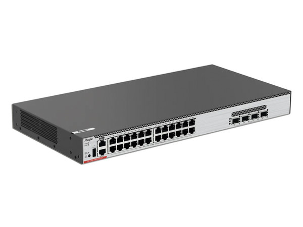 Switch Core PoE 802.3bt 370W Capa 3 Multi-Gigabit 24 puertos 5Gb/2.5Gb/1Gb/100M, 4 puertos fibra SFP28 25Gb