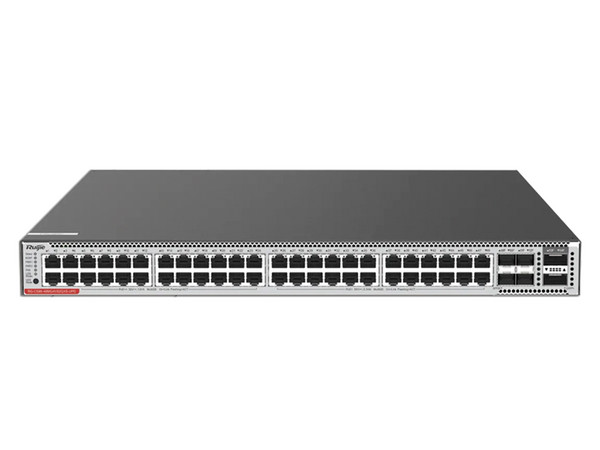 Switch PoE Ruijie RG-CS86-48MG4VS2QXS-UPD de 48 puertos 5Gb, 4 puertos SFP28 25Gb y 2 puertos QSFP+ 40Gb, Capa 3.